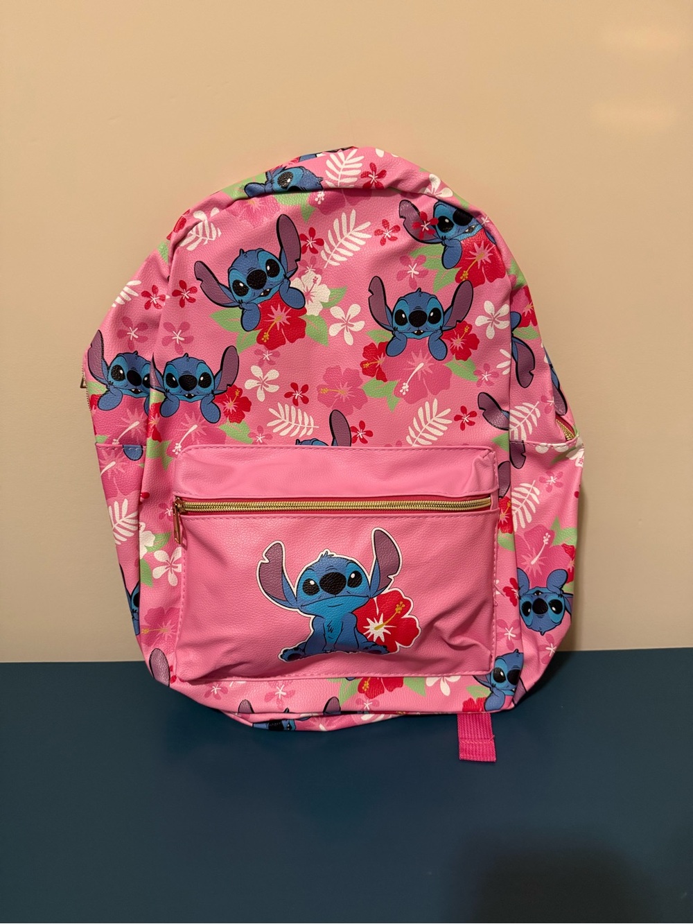 Disney Pink Stitch Floral Kids Backpack